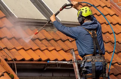 Démoussage et hydrofuge de toiture à Tourneville